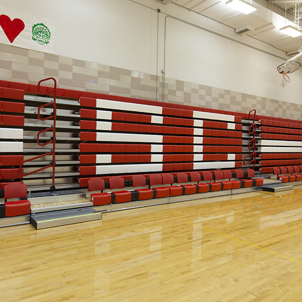 Smith Center High School bleachers with backrests